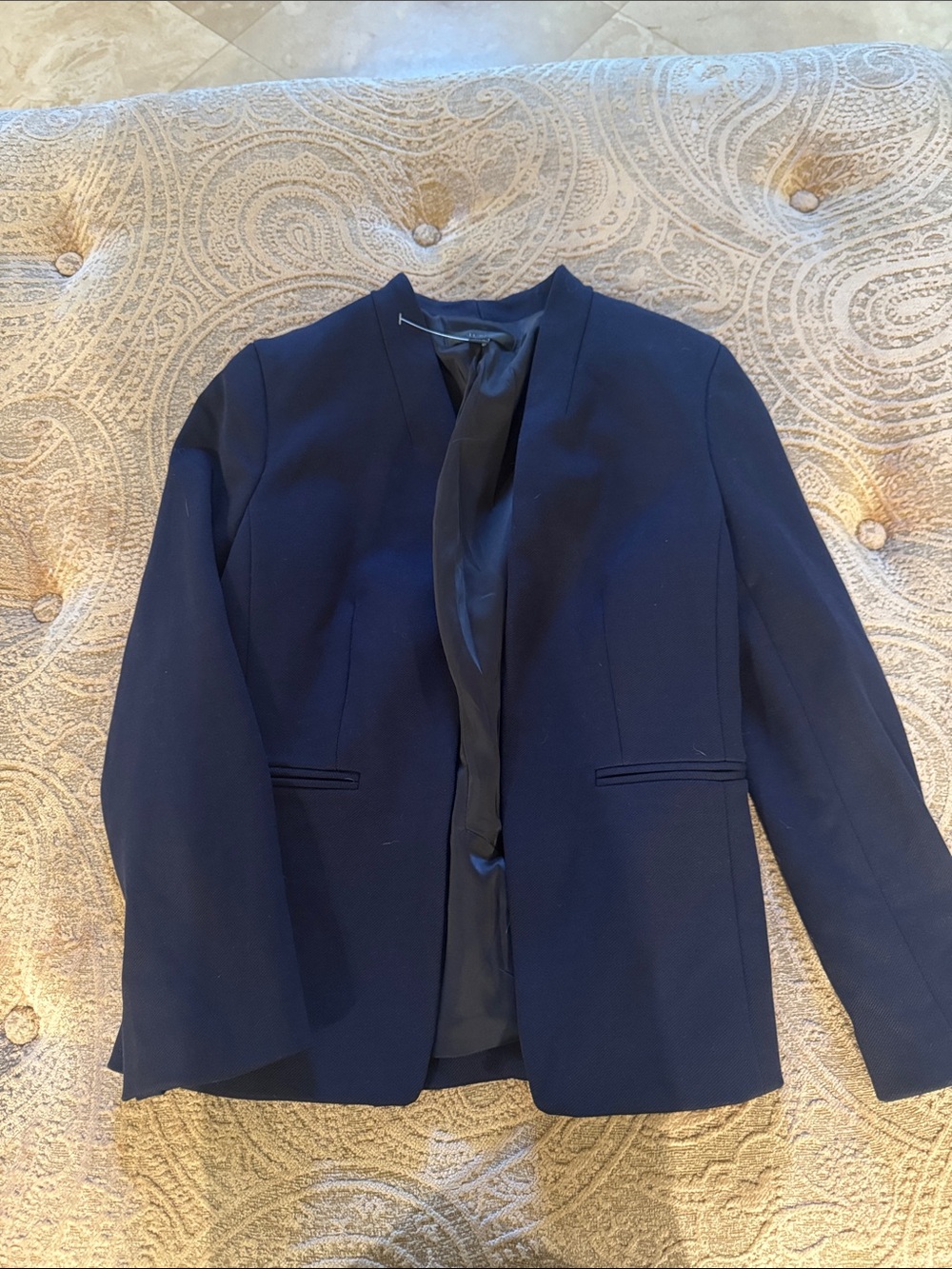 Jcrew Women’s Navy Open-Front Blazer Jacket